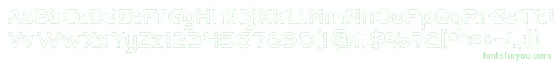 CYBERTOOTH Hollow Font – Green Fonts on White Background