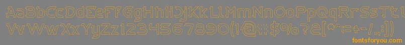 CYBERTOOTH Hollow Font – Orange Fonts on Gray Background
