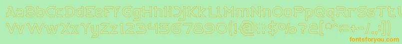 CYBERTOOTH Hollow Font – Orange Fonts on Green Background