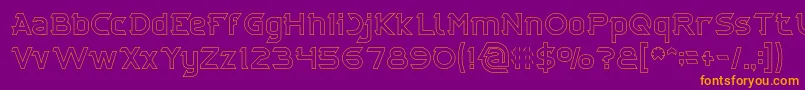 CYBERTOOTH Hollow Font – Orange Fonts on Purple Background