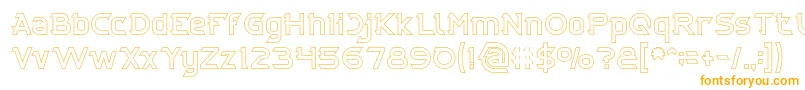 CYBERTOOTH Hollow Font – Orange Fonts on White Background