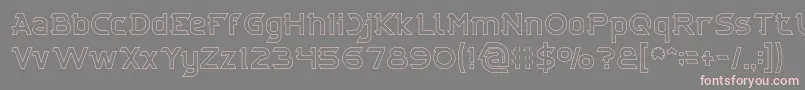 CYBERTOOTH Hollow Font – Pink Fonts on Gray Background