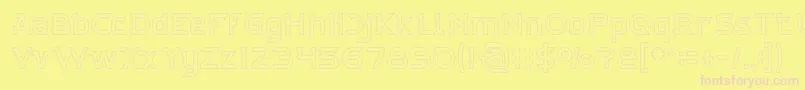 CYBERTOOTH Hollow Font – Pink Fonts on Yellow Background