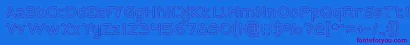 CYBERTOOTH Hollow Font – Purple Fonts on Blue Background