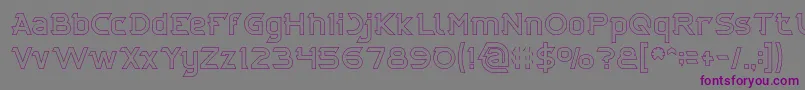 CYBERTOOTH Hollow Font – Purple Fonts on Gray Background