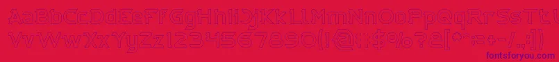 CYBERTOOTH Hollow Font – Purple Fonts on Red Background