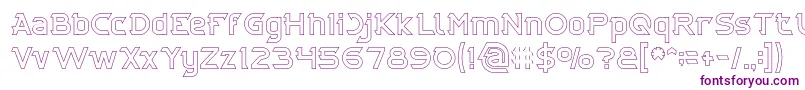 CYBERTOOTH Hollow Font – Purple Fonts on White Background
