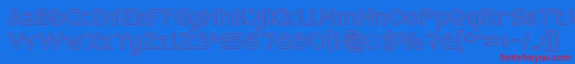 CYBERTOOTH Hollow Font – Red Fonts on Blue Background