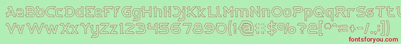 CYBERTOOTH Hollow Font – Red Fonts on Green Background