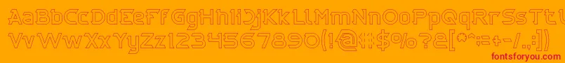 CYBERTOOTH Hollow Font – Red Fonts on Orange Background
