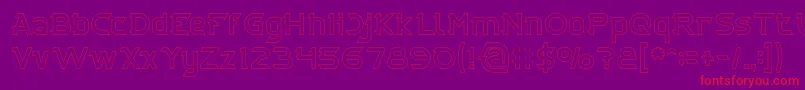 CYBERTOOTH Hollow Font – Red Fonts on Purple Background