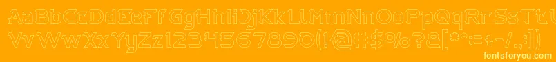 CYBERTOOTH Hollow Font – Yellow Fonts on Orange Background