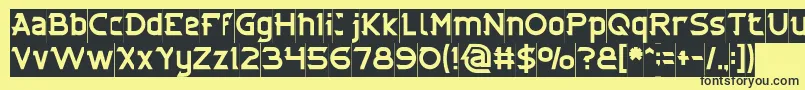 CYBERTOOTH Inverse Font – Black Fonts on Yellow Background