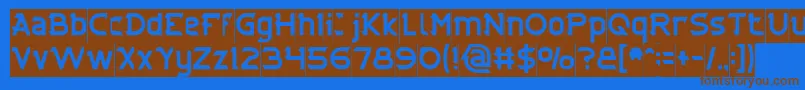 CYBERTOOTH Inverse Font – Brown Fonts on Blue Background