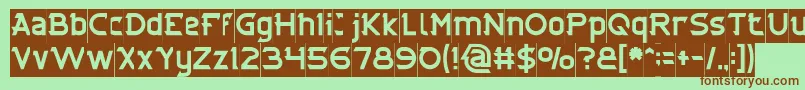 CYBERTOOTH Inverse Font – Brown Fonts on Green Background