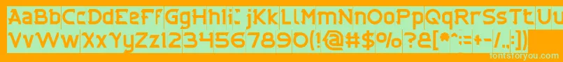 CYBERTOOTH Inverse Font – Green Fonts on Orange Background