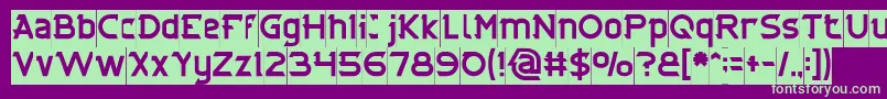 CYBERTOOTH Inverse Font – Green Fonts on Purple Background