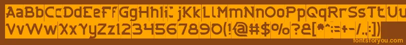 CYBERTOOTH Inverse Font – Orange Fonts on Brown Background