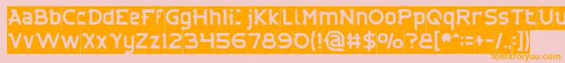 CYBERTOOTH Inverse Font – Orange Fonts on Pink Background