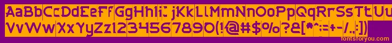 CYBERTOOTH Inverse Font – Orange Fonts on Purple Background