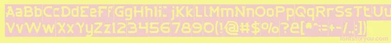 CYBERTOOTH Inverse Font – Pink Fonts on Yellow Background