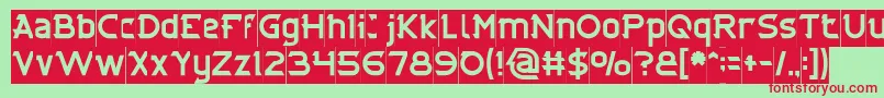 CYBERTOOTH Inverse Font – Red Fonts on Green Background