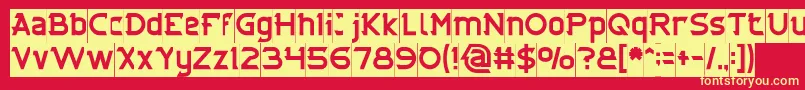 CYBERTOOTH Inverse Font – Yellow Fonts on Red Background