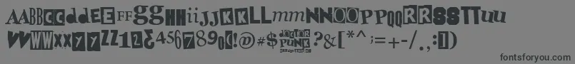 Шрифт DoctorPunk – чёрные шрифты на сером фоне