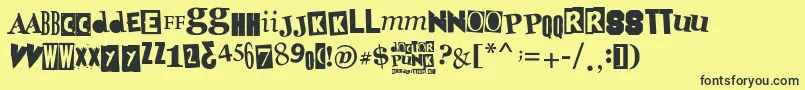 DoctorPunk Font – Black Fonts on Yellow Background