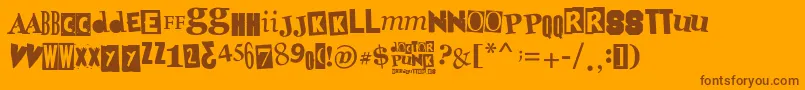 DoctorPunk Font – Brown Fonts on Orange Background