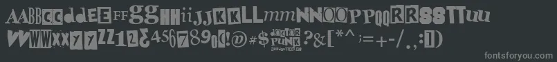 DoctorPunk Font – Gray Fonts on Black Background