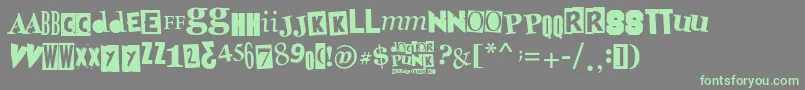 Fonte DoctorPunk – fontes verdes em um fundo cinza