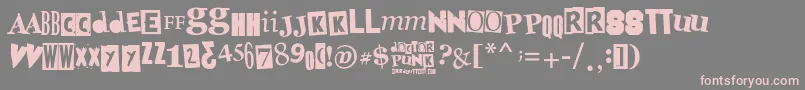 Fonte DoctorPunk – fontes rosa em um fundo cinza