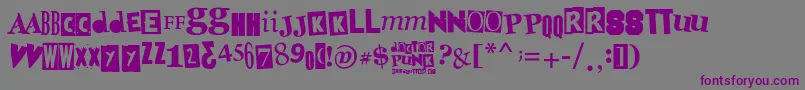 Police DoctorPunk – polices violettes sur fond gris