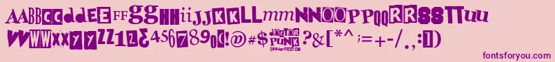 DoctorPunk Font – Purple Fonts on Pink Background