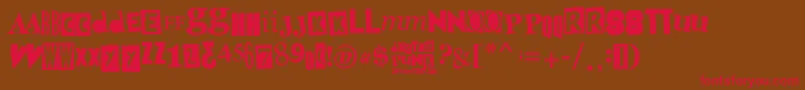 DoctorPunk Font – Red Fonts on Brown Background