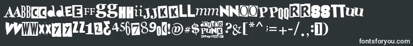Police DoctorPunk – polices blanches sur fond noir
