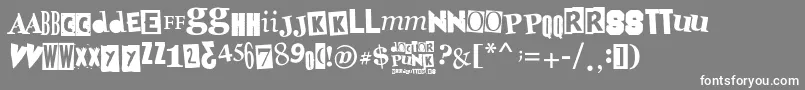 Fonte DoctorPunk – fontes brancas em um fundo cinza