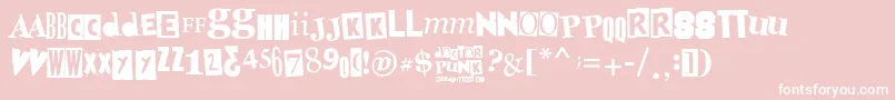 DoctorPunk Font – White Fonts on Pink Background