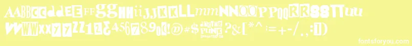 DoctorPunk Font – White Fonts on Yellow Background