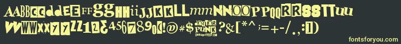 Fonte DoctorPunk – fontes amarelas em um fundo preto
