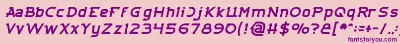 fuente CYBERTOOTH Italic – Fuentes Moradas Sobre Fondo Rosa