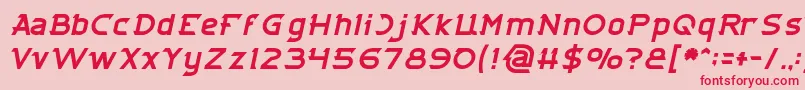 フォントCYBERTOOTH Italic – ピンクの背景に赤い文字