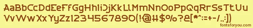 CYBERTOOTH Light Font – Brown Fonts on Yellow Background