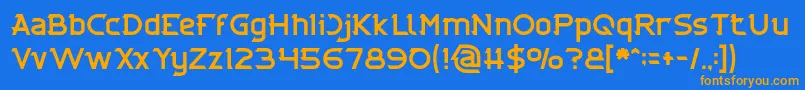 CYBERTOOTH Light Font – Orange Fonts on Blue Background