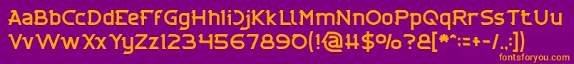 CYBERTOOTH Light Font – Orange Fonts on Purple Background