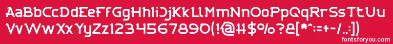 CYBERTOOTH Light-Schriftart – Weiße Schriften auf rotem Hintergrund