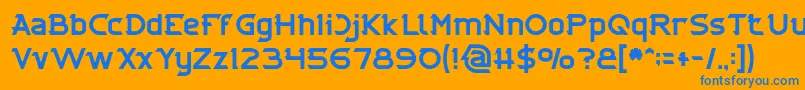 CYBERTOOTH Font – Blue Fonts on Orange Background