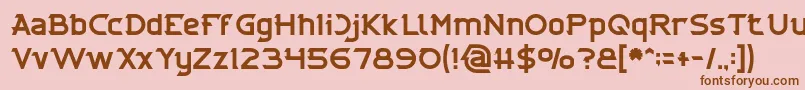 CYBERTOOTH Font – Brown Fonts on Pink Background