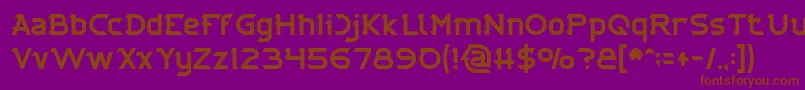 CYBERTOOTH Font – Brown Fonts on Purple Background